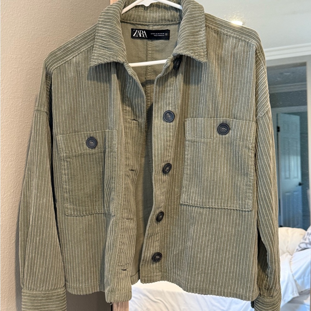 Zara Corduroy Button-Up Jacket